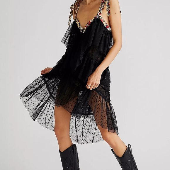 NWT Free People Midnights Mesh Maxi Top - Picture 1 of 5